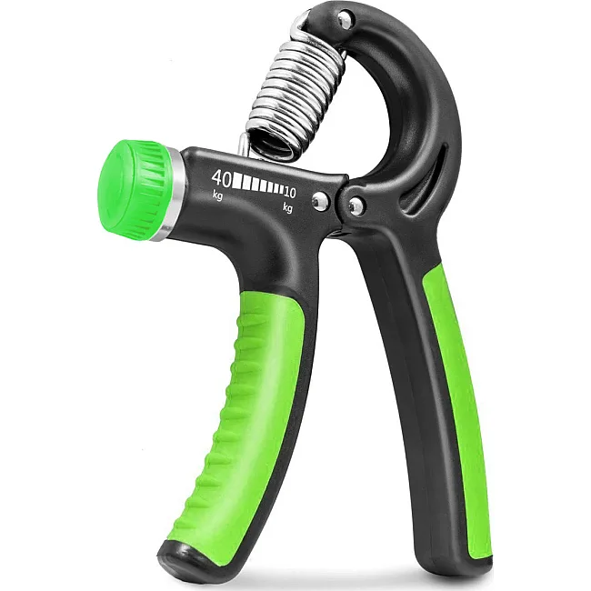 Кистевой эспандер POWERPLAY PP-4323 с регулируемой нагрузкой 10-40 кг. Strength Grip Черно-зеленый