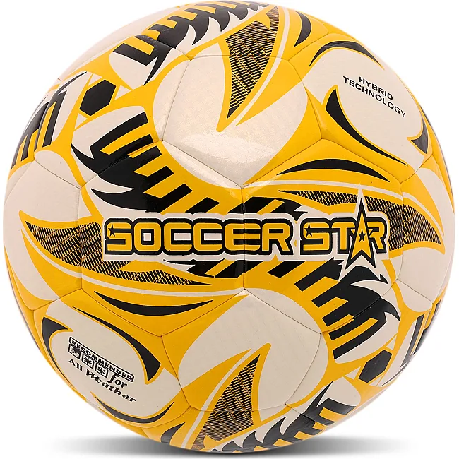 Футбольний м'яч
 HYBRID SOCCER STAR TO-TOWN FB-4508 №5 PU (Білий-жовтий)