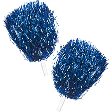 Помпони блискучі для чирлідингу з ручками SP-SPORT Pom-Poms CH-4878 2шт (Синій)