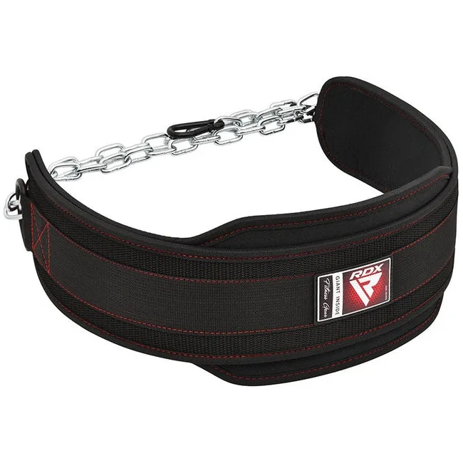 Пояс для обременений с цепью RDX T7 Dipping Belt 2 Layer неопреновый Black