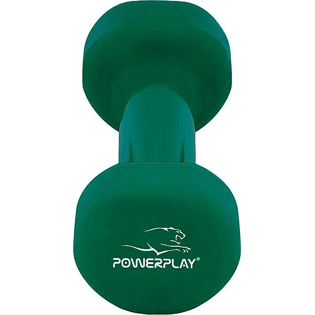 Гантель виниловый POWERPLAY 4125 Achilles 2*1,5 кг. Зеленые (2шт.)