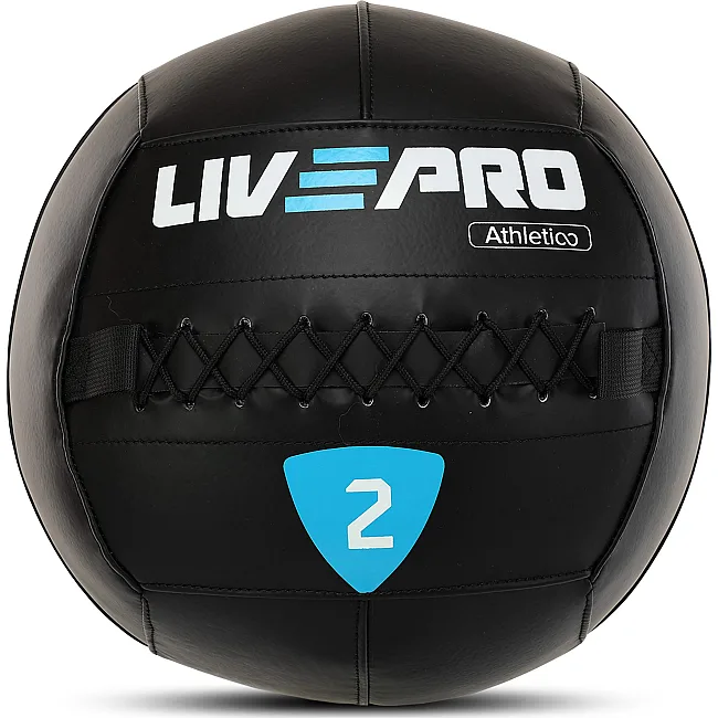 Мяч набивной медицинский для кроссфита WALL BALL LiveUp LP8103-2 2кг