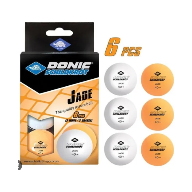 Мячи для настольного тенниса Donic Jade ball 40+ 6 шт white+orange
