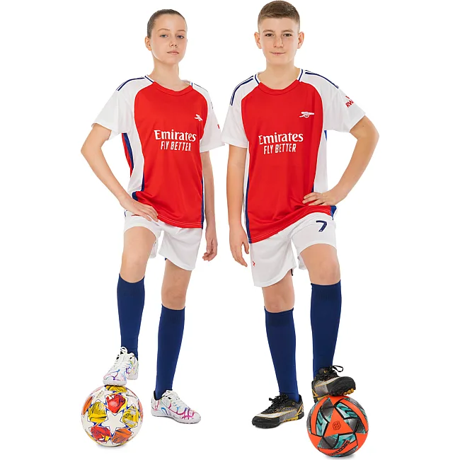 Футбольна форма дитяча із символікою клубу
 ARSENAL домашня 2025 SP-SPORT

 CO-4608 20-30 (Червоно-білий)