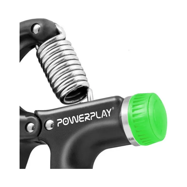 Кистевой эспандер POWERPLAY PP-4323 с регулируемой нагрузкой 10-40 кг. Strength Grip Черно-зеленый