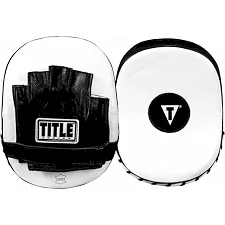Лапы боксерские TITLE Boxing Cobra Leather Punch Mitts Black/White