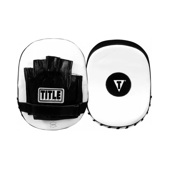 Лапы боксерские TITLE Boxing Cobra Leather Punch Mitts Black/White