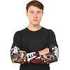 Нарукавники компресійні рукави для спорту сонцезахисні SCOYCO Ice Sensation UPF 40+ H29-LION 2шт (Чорно-червоний)