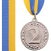 Медаль спортивная с лентой SP-SPORT WOULD C-6403 ø4,5см (Серебряный)