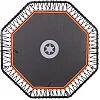 Батут для фитнеса
 для джампинга восьмиугольный с ручкой FI-2904-122 ø122см