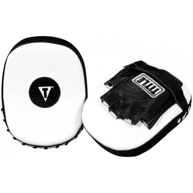 Лапы боксерские TITLE Boxing Cobra Leather Punch Mitts Black/White
