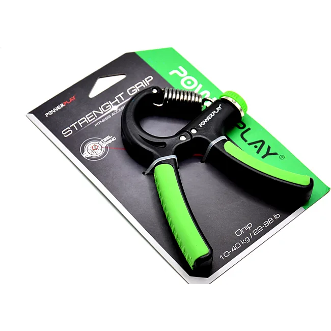 Кистевой эспандер POWERPLAY PP-4323 с регулируемой нагрузкой 10-40 кг. Strength Grip Черно-зеленый