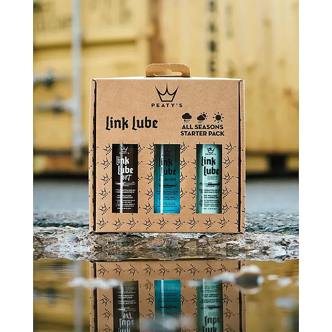 Набор смазок для цепи Peaty's LinkLube All Seasons Starter Pack, Dry / Wet / All-Weather, 3x 60ml