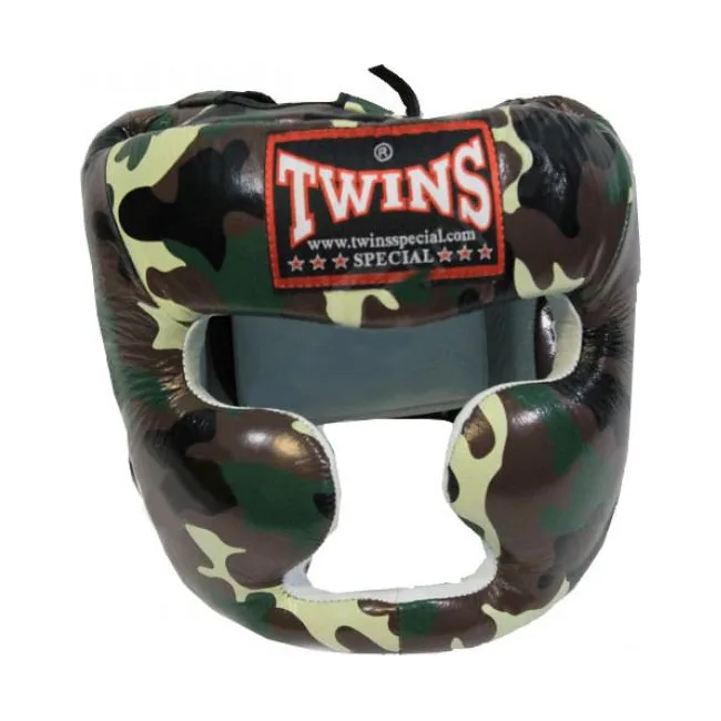 Боксерский шлем TWINS Head Protection FHGL3-AR Green