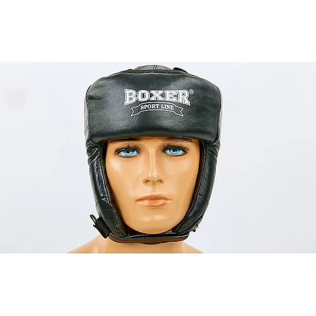 Боксерский шлем Boxer (кожа)