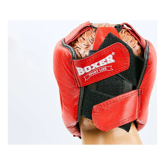 Боксерский шлем Boxer (кожа)