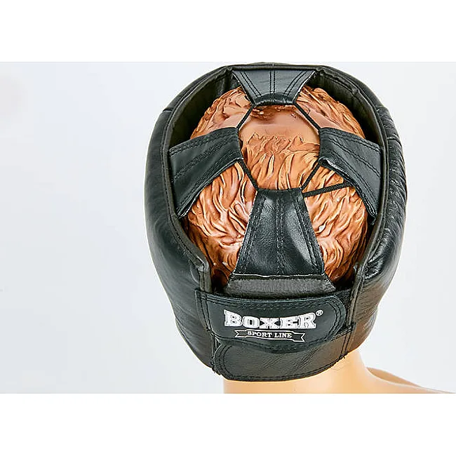 Боксерский шлем Boxer (кожа)