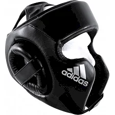 Боксерский шлем тренировочный Adidas (черный-серебряный, ADIBHGH01)
