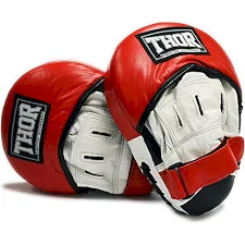 Лапы для бокса THOR 820 (Leather) BLK/RED/WHITE