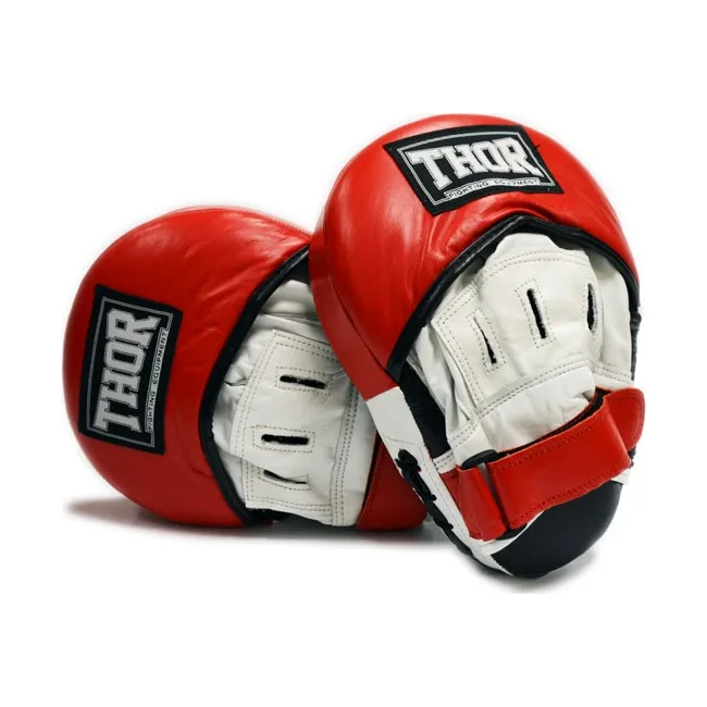 Лапы для бокса THOR 820 (Leather) BLK/RED/WHITE