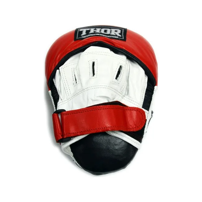Лапы для бокса THOR 820 (Leather) BLK/RED/WHITE