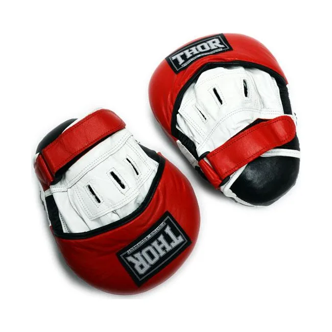 Лапы для бокса THOR 820 (Leather) BLK/RED/WHITE