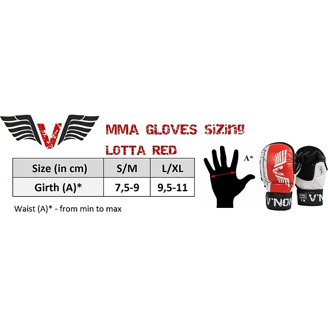 Перчатки для ММА V`NOKS Lotta Red