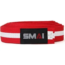 Пояс для кимоно SMAI с белой полосой посередине (красный) SMAI SM B001RW