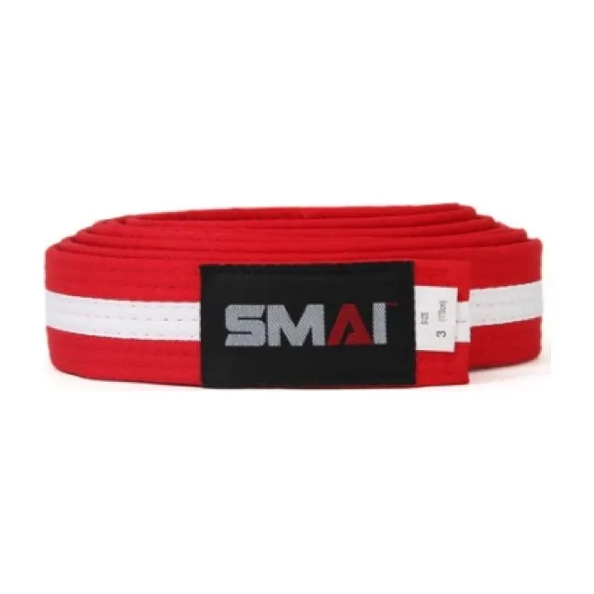 Пояс для кімоно SMAI з білою смугою посередині (червоний) SMAI SM B001RW