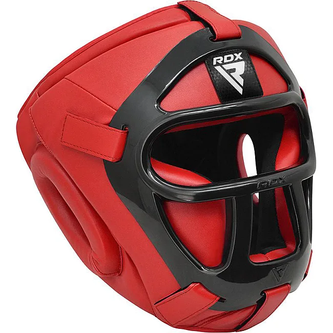 Шлем для бокса RDX T1 With Removable Face Cage Red