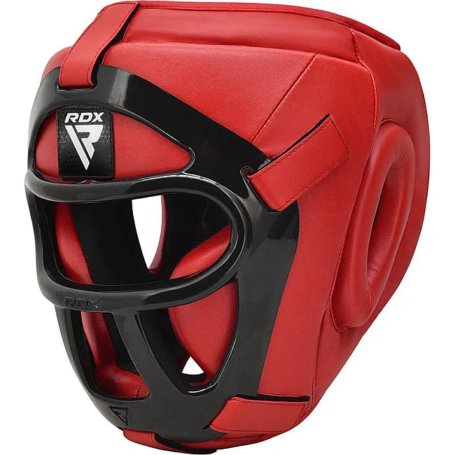 Шлем для бокса RDX T1 With Removable Face Cage Red