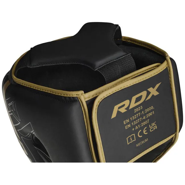 Шолом для боксу RDX F6 Kara Head Guard Matte Golden