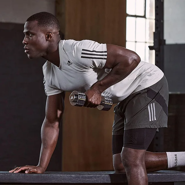 Гантель регульована ADIDAS Adjustable Chrome Dumbbell сріблястий 1-5 кг