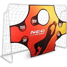 Ворота футбольные Neo-Sport 245 x 155 x 80 см, белые