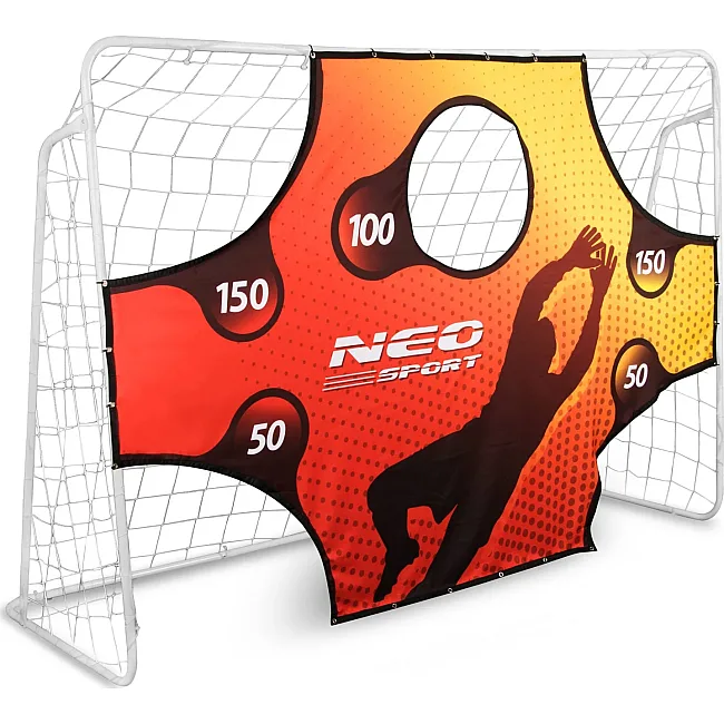 Ворота футбольные Neo-Sport 245 x 155 x 80 см, белые
