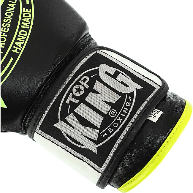 Перчатки для бокса кожа TOP KING TK0363 (Черный-золотой)