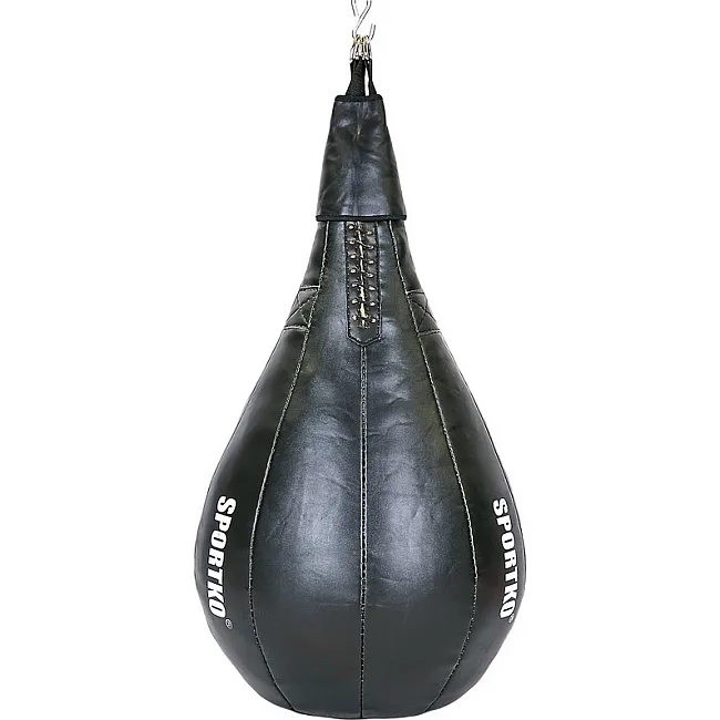 Боксерська груша краплеподібна набивна SPORTKO GK-4 60x45см (Чорний)