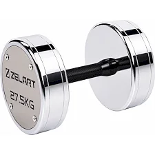 Гантель професійна сталева хромована ZELART TA-7048-27_5 (Хром)