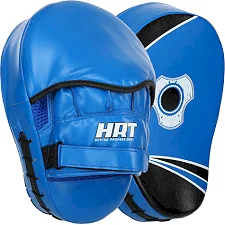 Лапа боксерская изогнутая тренировочная PU HARD TOUCH BO-4251 (Синий-черный)