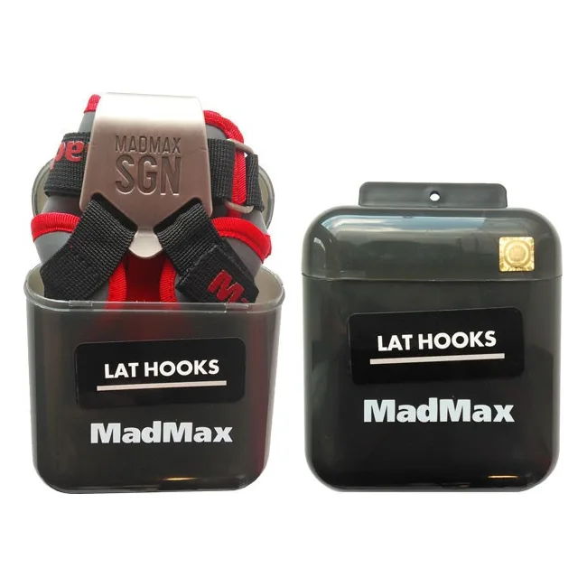 Крюки для тяги на запястье MadMax MFA-330 Lat Hooks Antic silver/Grey/Red