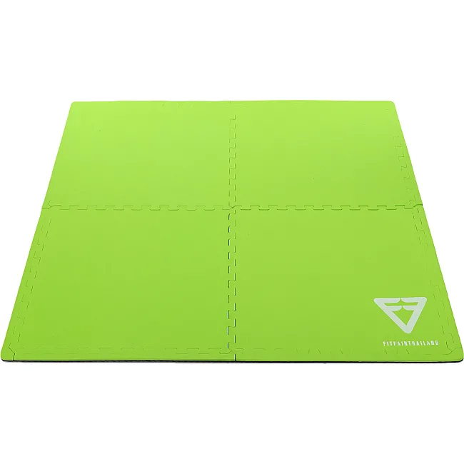 Коврик-пазл мат спортивный для фитнеса и спортинвентаря GYM MAT FI-5115 ZELART
 4детали 62х62х1,2см в наборе (Черный-зеленый)
