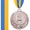 Медаль спортивная с лентой SP-SPORT ZING C-4334 (Серебряный)