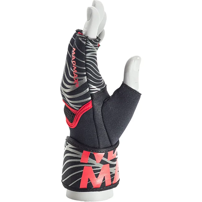 Перчатки (фитбокса или легких ударов по боксерской груше) MadMax MFG-906 MAXGEL Fighting Gloves Black/Red