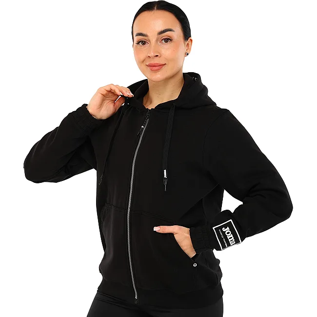Спортивная кофта
 женская на молнии с капюшоном JOMA

 URBAN STREET 902423-100 (Черный)