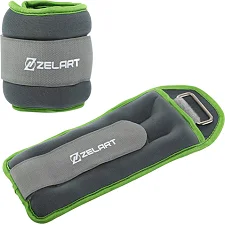 Утяжелители для ног и рук ZELART FI-5733-1 2x0,5кг (Серый-салатовый)