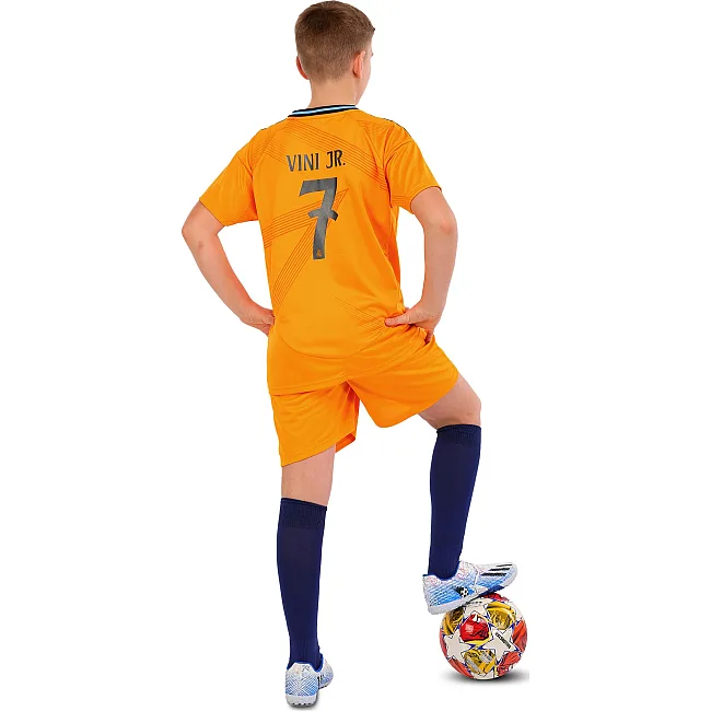 Футбольна форма дитяча із символікою клубу REAL MADRID VINI JR 7 гостьова 2025 SP-SPORT CO-4644