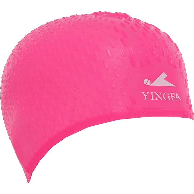 Шапочка для басейну силіконова на довге волосся YINGFA C0061 (Рожевий)