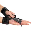 Гимнастические накладки перчатки для турника 3 HOLE CARBON HAND GRIPS EZOUS D-15 2шт (Черный)