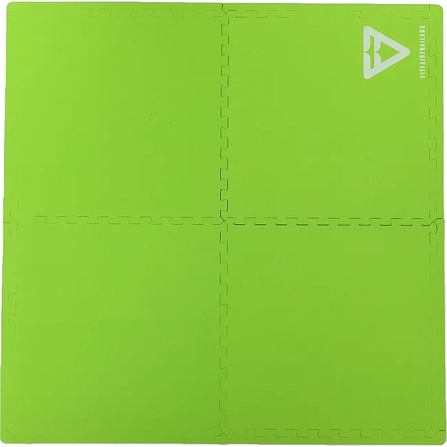 Коврик-пазл мат спортивный для фитнеса и спортинвентаря GYM MAT FI-5115 ZELART
 4детали 62х62х1,2см в наборе (Черный-зеленый)