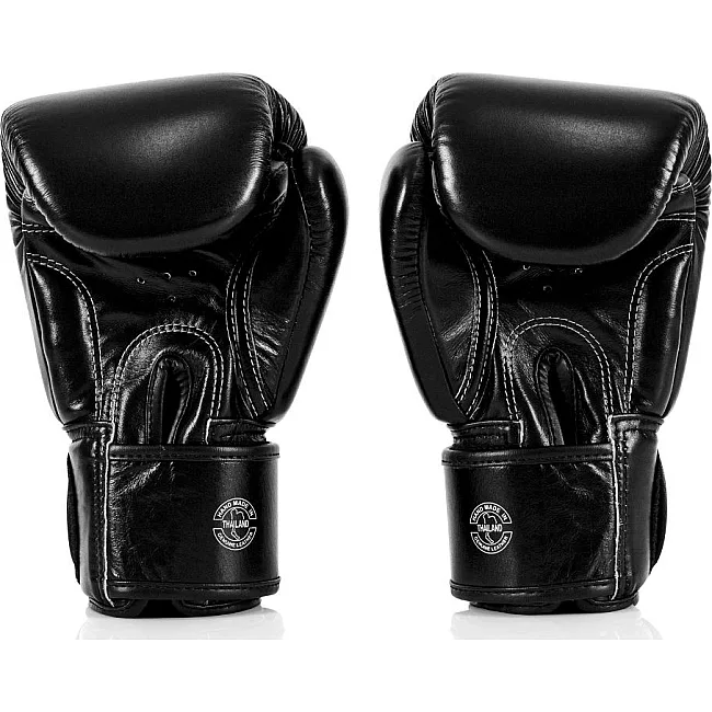 Боксерские перчатки Fairtex BGV1-ONE (натуральная кожа) Black (бинты в комплекте)